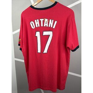 Shohei Ohtani Los Angeles Angels Adult XL Ringer Graphic TShirt No. 17 Red Nikon